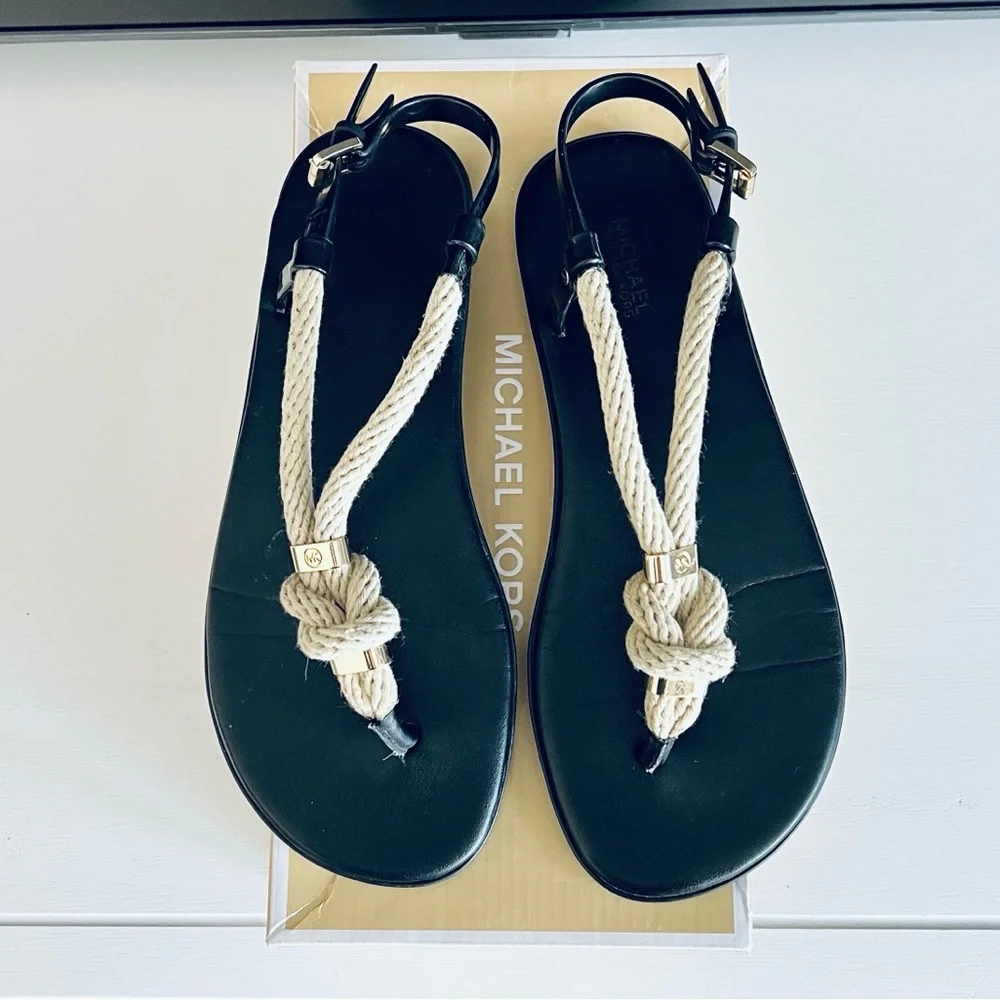 Michael Kors black holly jelly sandal rope size 7 - Picture 1 of 6